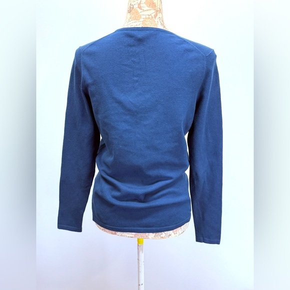 BELFORD Blue crew neck knit sweater size M - Picture 4 of 12